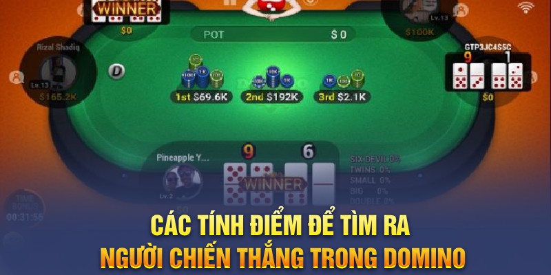 Các tính điểm để tìm ra người chiến thắng trong Domino